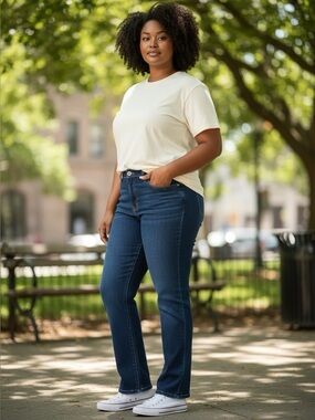 🌻 Old Navy Mid-Rise Curvy Straight-Leg Jeans #667